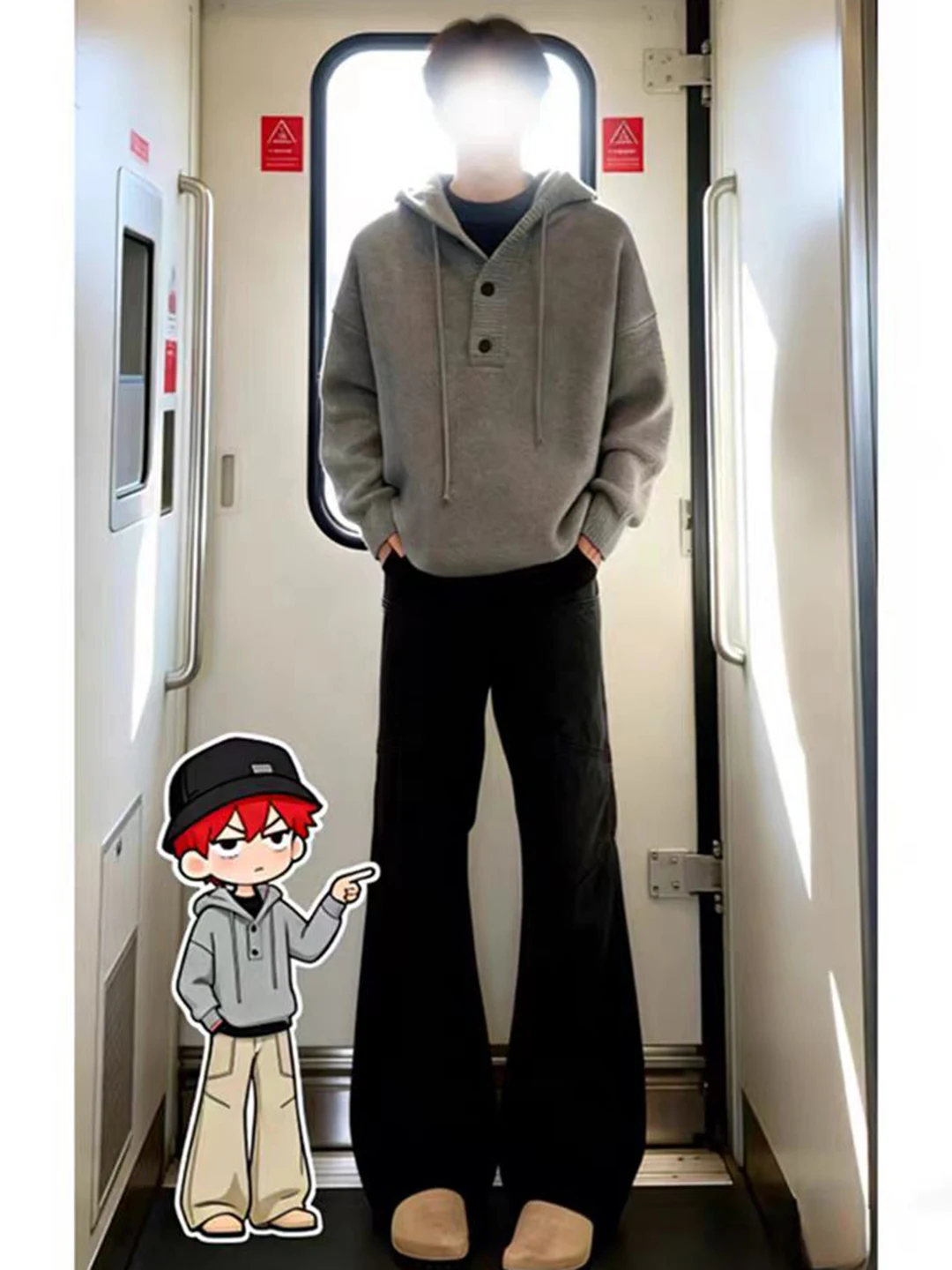 

ay Button-Up Hoodie Men's Knitted Sweater ort Base Layer Casual Sle American Cleanfit Autumn Winter Lazy Faion Outerwear