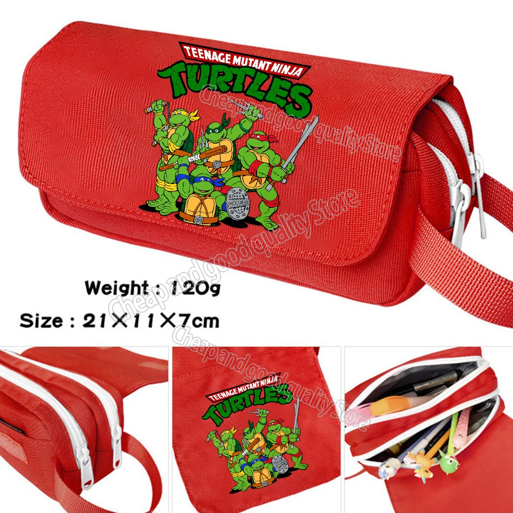 Teenage Mutant Ninja Turtles Pen Case Anime Figure Pencil Pouch Students Stationery Bag Pencil Bag Academy Style School Supplies - view 3