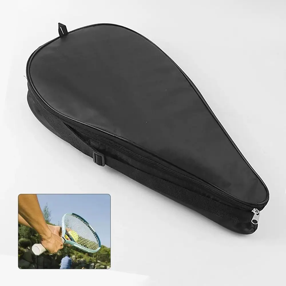 

Oxford Cloth Paddle Racket Bag Waterproof Black Tennis Racket Storage Bag Wear-resistant Protective Racquet Shoulder Bags