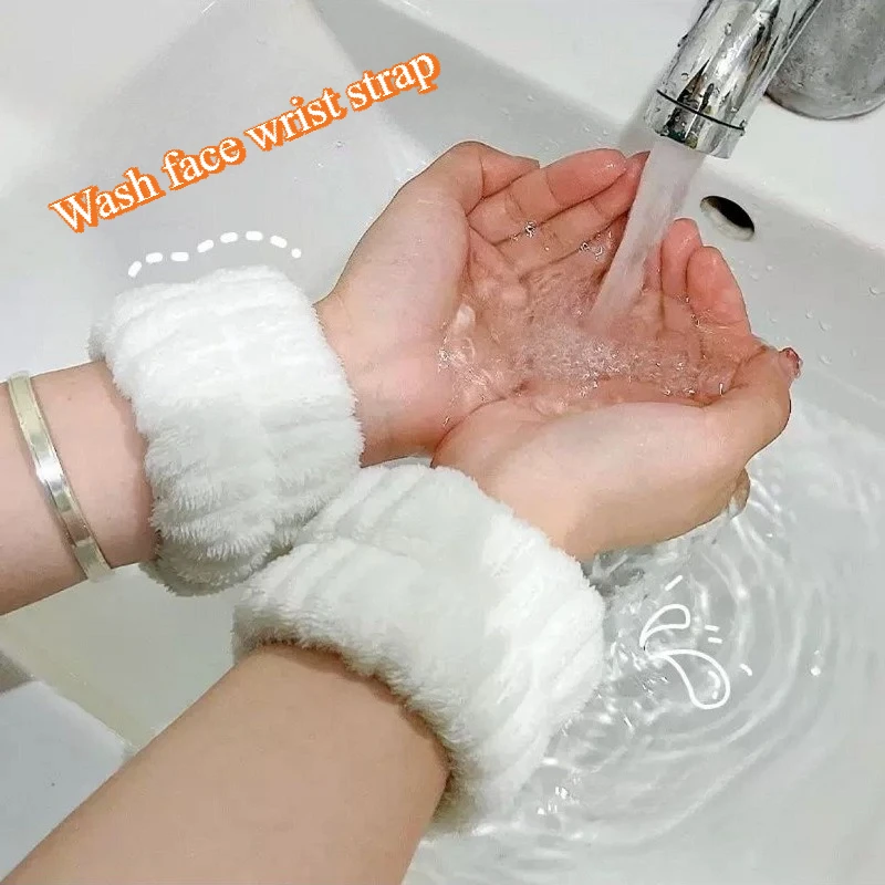 Face Wash Wristband Set Women's Headband Wristbands Absorbent Waterproof Wristbands Makeup Face Wash Hair Bands