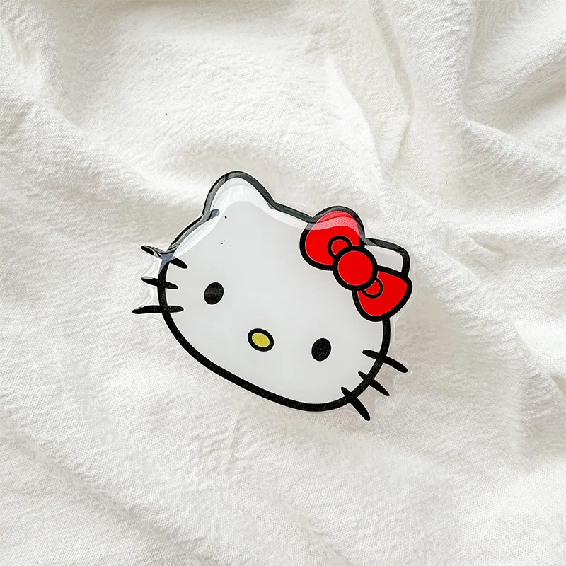 Anime Hello Kitty Phone Socket Holder KT Cat Kawaii Finger Grip Bracket Finger Grip Bracket Desktop Holder Back Sticker Gifts