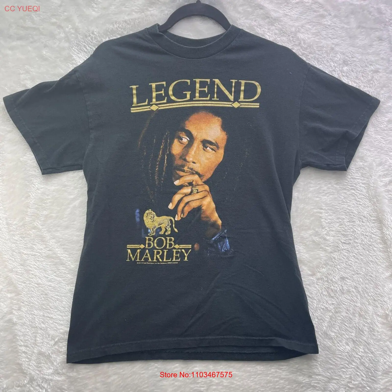 ZION ROOTSWEAR 2011 BOB MARLEY Camiseta gráfica de manga corta CAMISETA MEDIANA para hombre