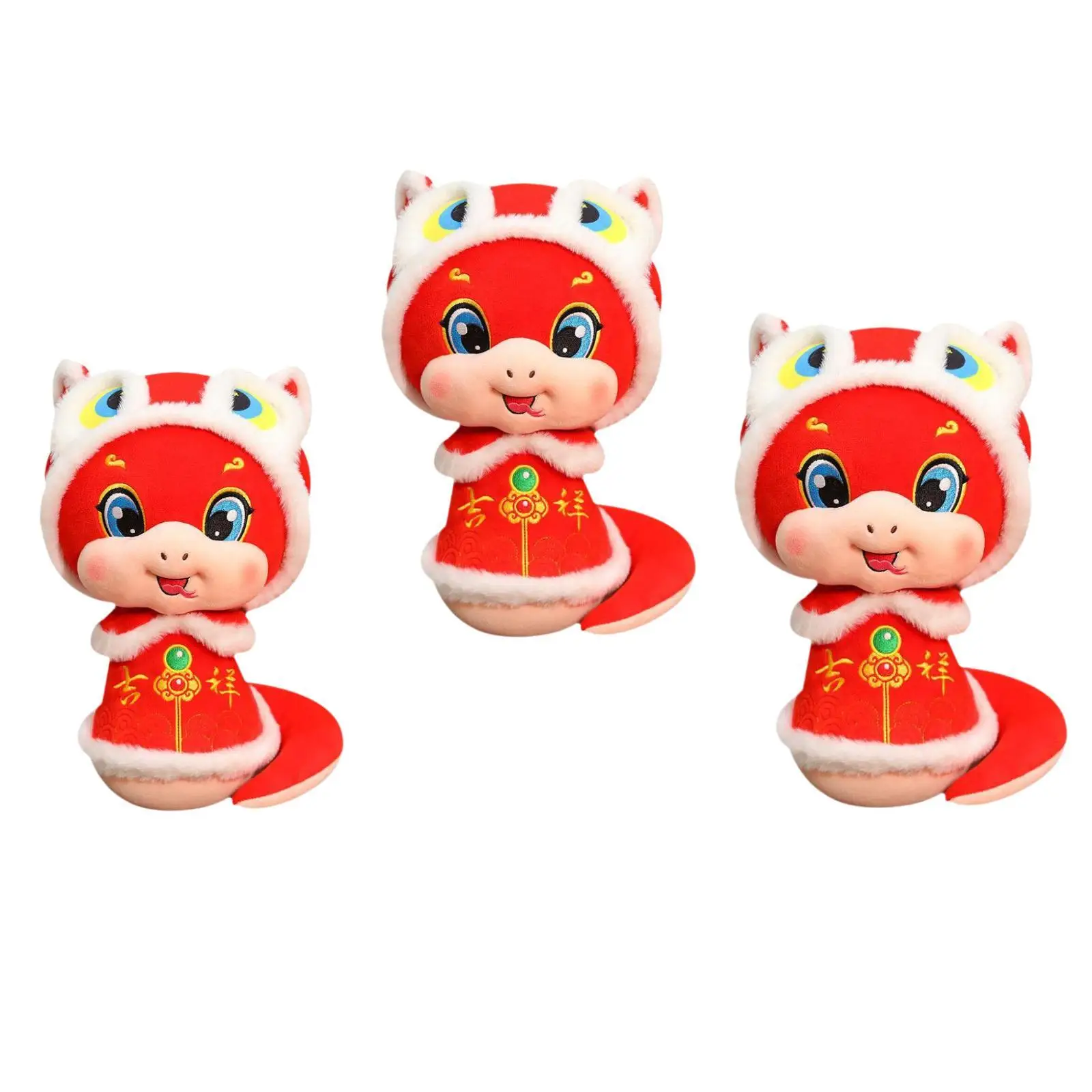 

Китайский Новый год Змея Плюшевая игрушка Змея Кукла Домашняя игрушка Подарочная коллекция Статуя Фигурка змеи Мягкое животное для кабинета Праздник