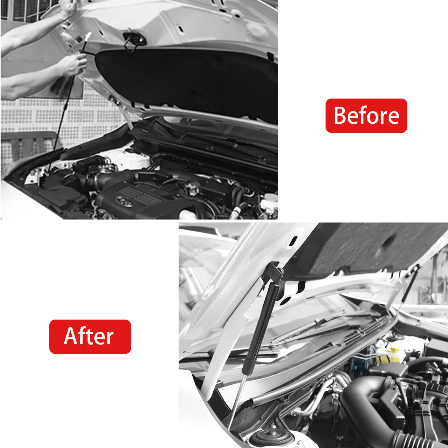 Para Subaru Crosstrek GU 2024 2025 accesorios de coche puntales de capó delantero soportes de elevación resortes de Gas reemplazo 2 uds