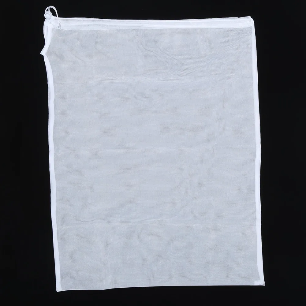 5PCS Fine Fiber Reusable Mesh Bag 15.75in × 23.62in Drawstring Closure Nut Milk Bag Vegetable Mesh Bag Home Brewing