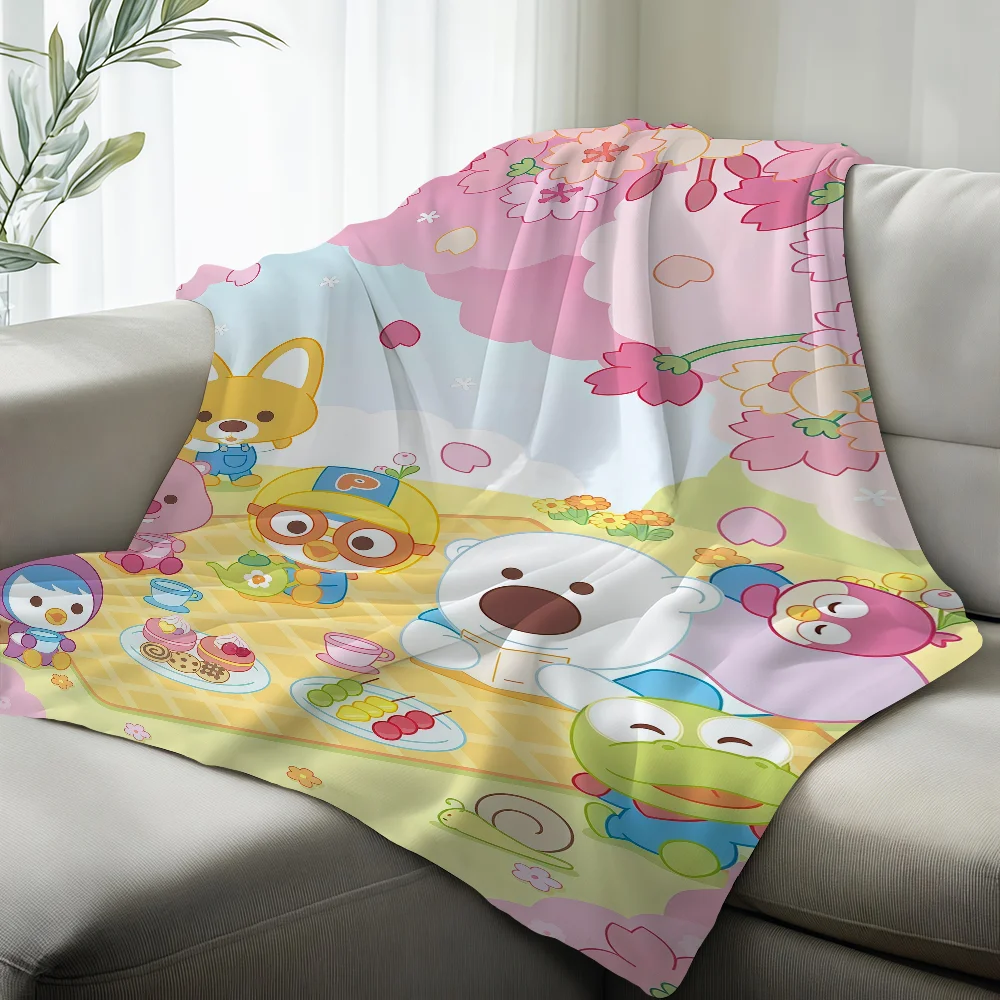 Anime P-pororo-s Blanket Suitable For Sofas Beds Offices Cars Outdoor Travel An Ideal Gift For Friends Family