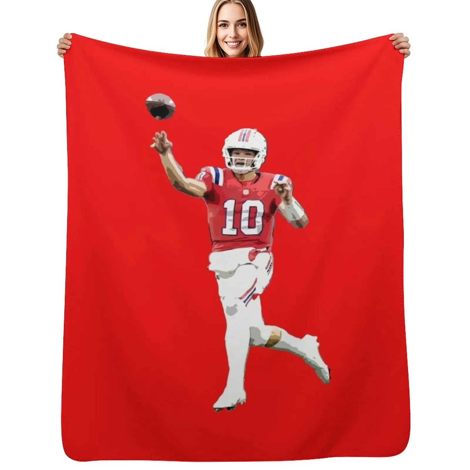 

Drake Maye Throw Blanket Decorative Soft Throw Blanket for Couch Sofa