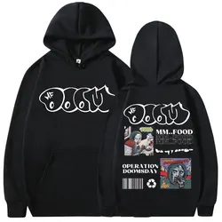 Raper Mf Doom MM FOOD Doomsday Album graficzna bluza z kapturem mężczyzn kobiet Hip Hop Vintage bluza Rap Streetwear męskie bluzy oversize