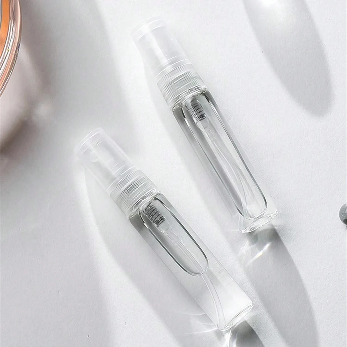 10pcs 2ml 3ml 5ml 10ml Mini Portable Perfume Bottle Spray Refillable Cosmetic Sample Glass Bottling Empty Container