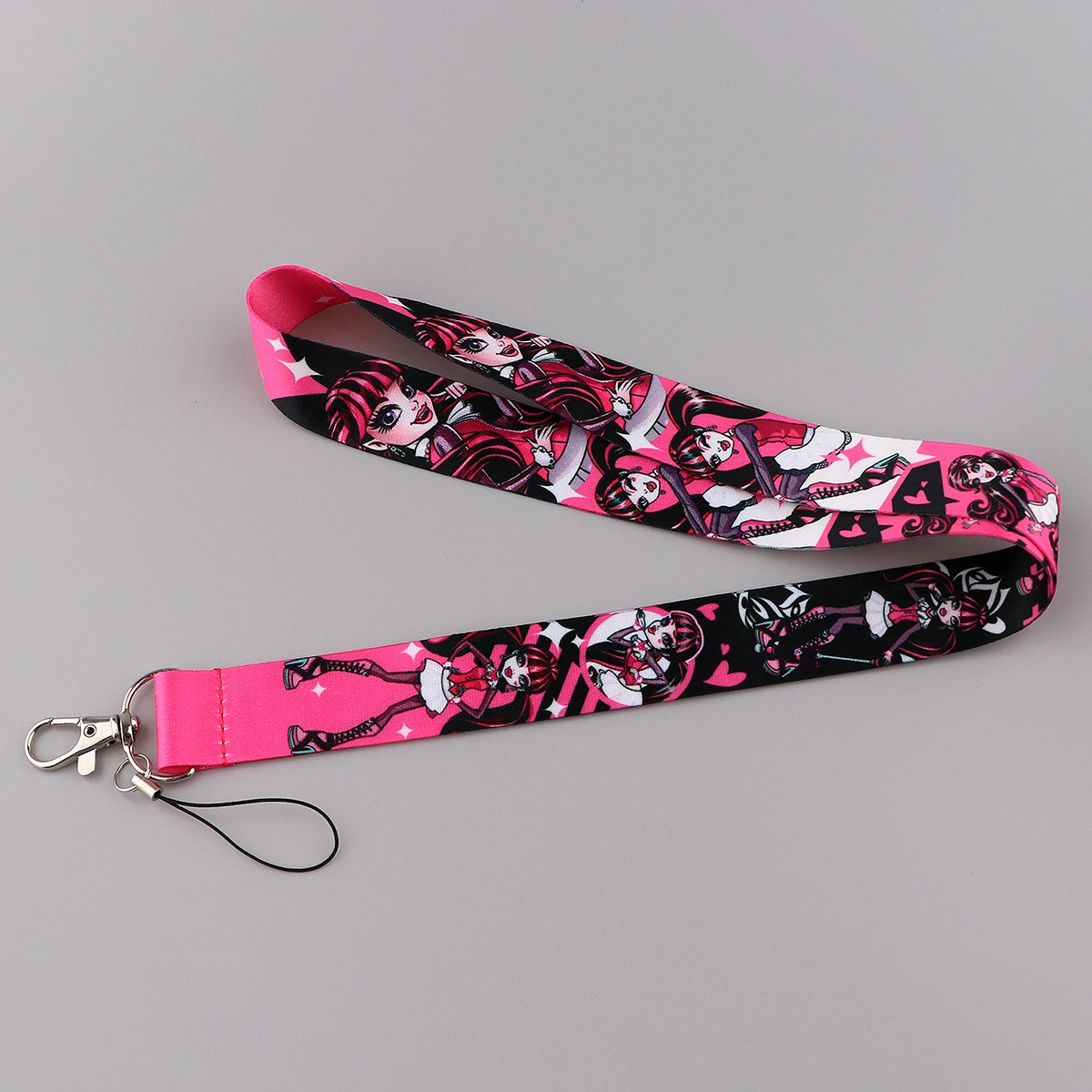 Cartoon Girl Lanyard for Keys Neck Strap ID Card Badge Holder Key Chain Key Holder Key Rings Accessories Gifts Phone Charm Strap