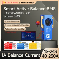 Daly-bms inteligente con wifi y bluetooth, dispositivo de equilibrio activo bms 16S 8S 100A150A 200ALifepo4 Li-ion jk LTO bms jk 4s bms lifepo4 250A