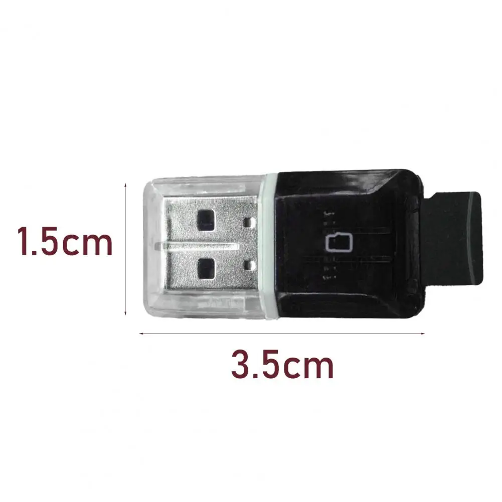 USB 2 0 Card Reader Transparent Type c Interface Plastic TF Card Reader Card 2 0 USB Memory Adapter Slot For Laptop