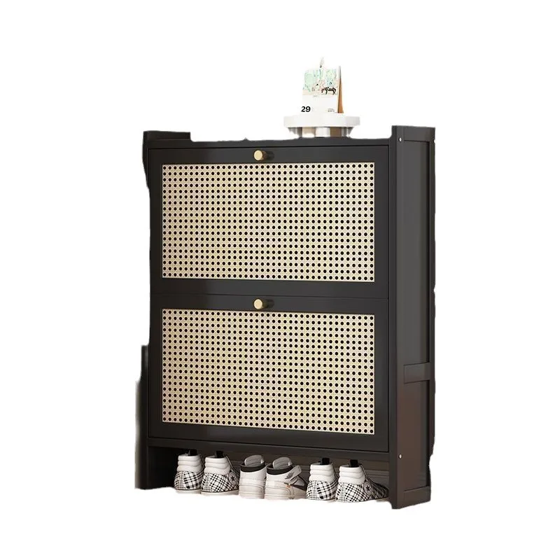 

Simple household storage Small narrow door rack Multifunctional shoe rack for rental house