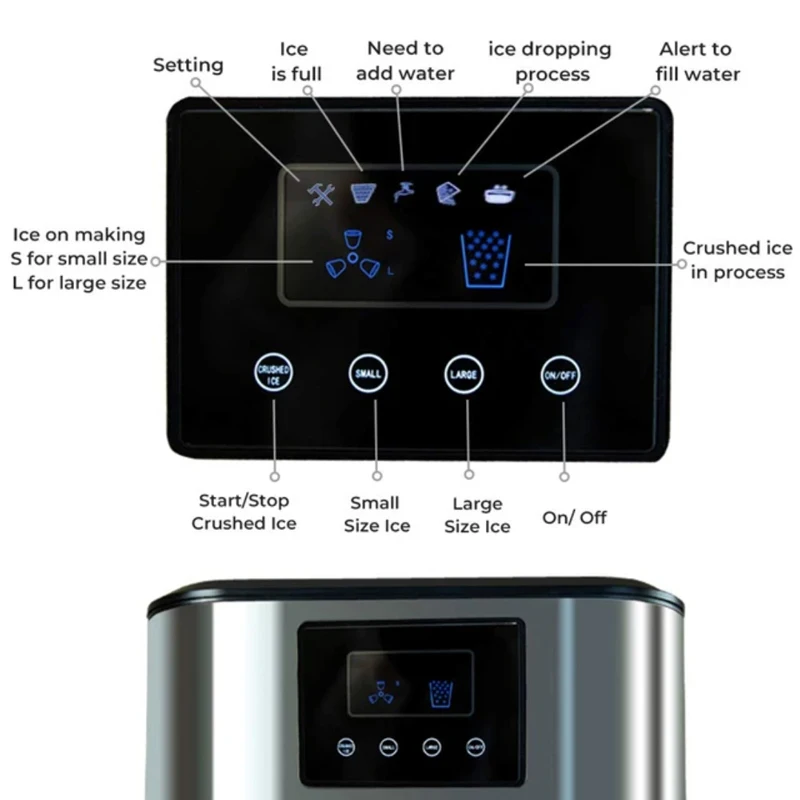 2025 حار بيع المحمولة كونترتوب التلقائي آلة صنع مكعبات الثلج تجميد مريحة كسارة منزلية الكهربائية #3
