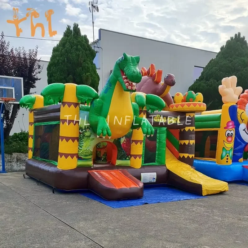 Commercial Outdoor Dinosaur Inflatable Combo Bouncy Castle with Slide Inflatable Jumping Castle Bounce House Inflatable