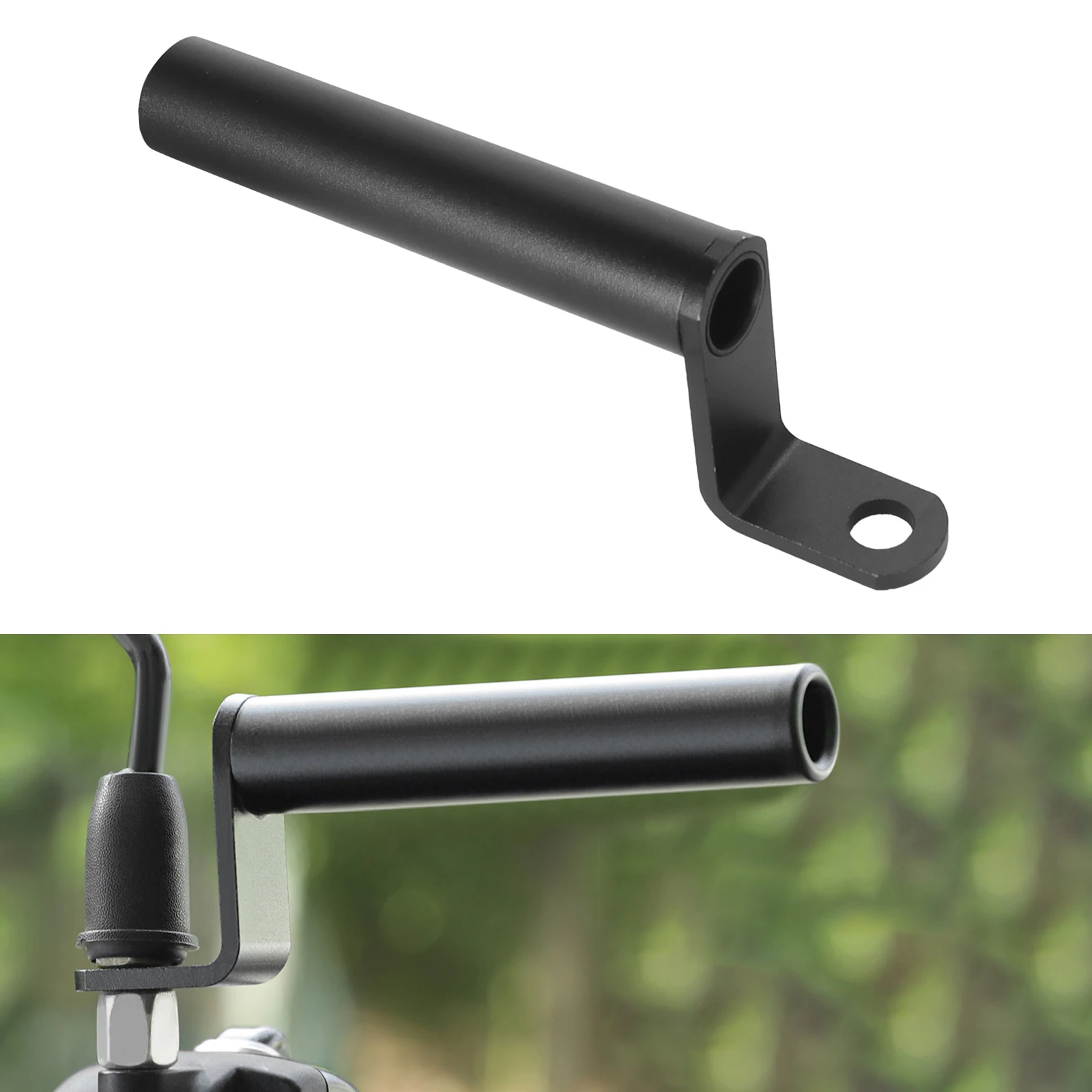Universal Motorcycle Rearview Mirror Mount Lengthening Extender Bracket for Scooter Bike Support Mobile Phone Holder Spotlight