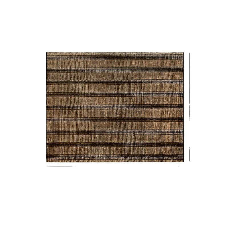 

LH carpet hand-woven jute carpet zero glue retro living room home floor mat