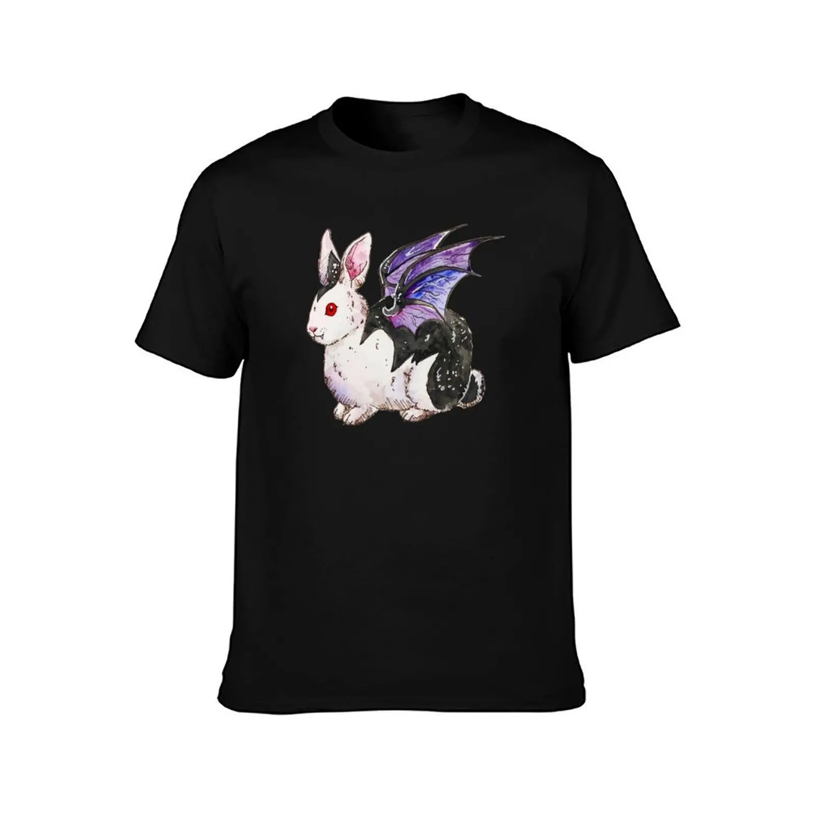 مصاص دماء الخفافيش Bunnicula الأرنب الأرنب تي شيرت مضحك تي شيرت رجل أنيمي التي شيرت تي شيرت