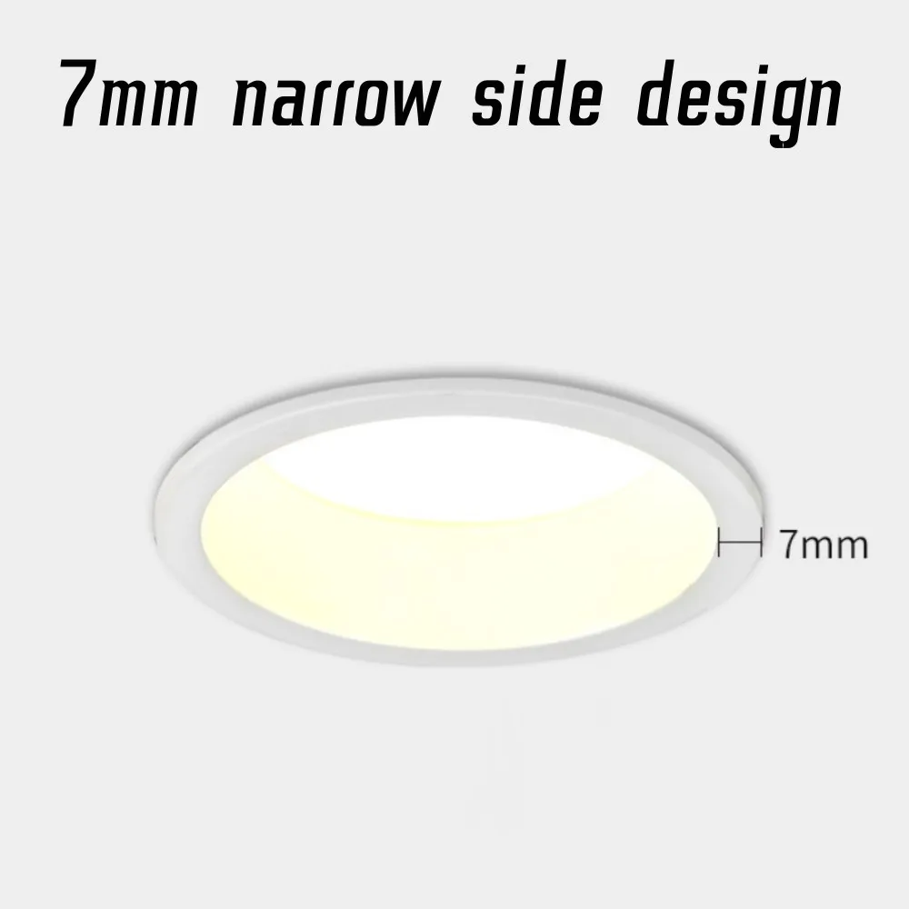 Verzonken Anti-Glare Led Downlight Smd 5w 7W 10W 12w15w18W 20W 24W Diepe Cilinder Smal Frame Dimbaar AC85-265V Binnenverlichting