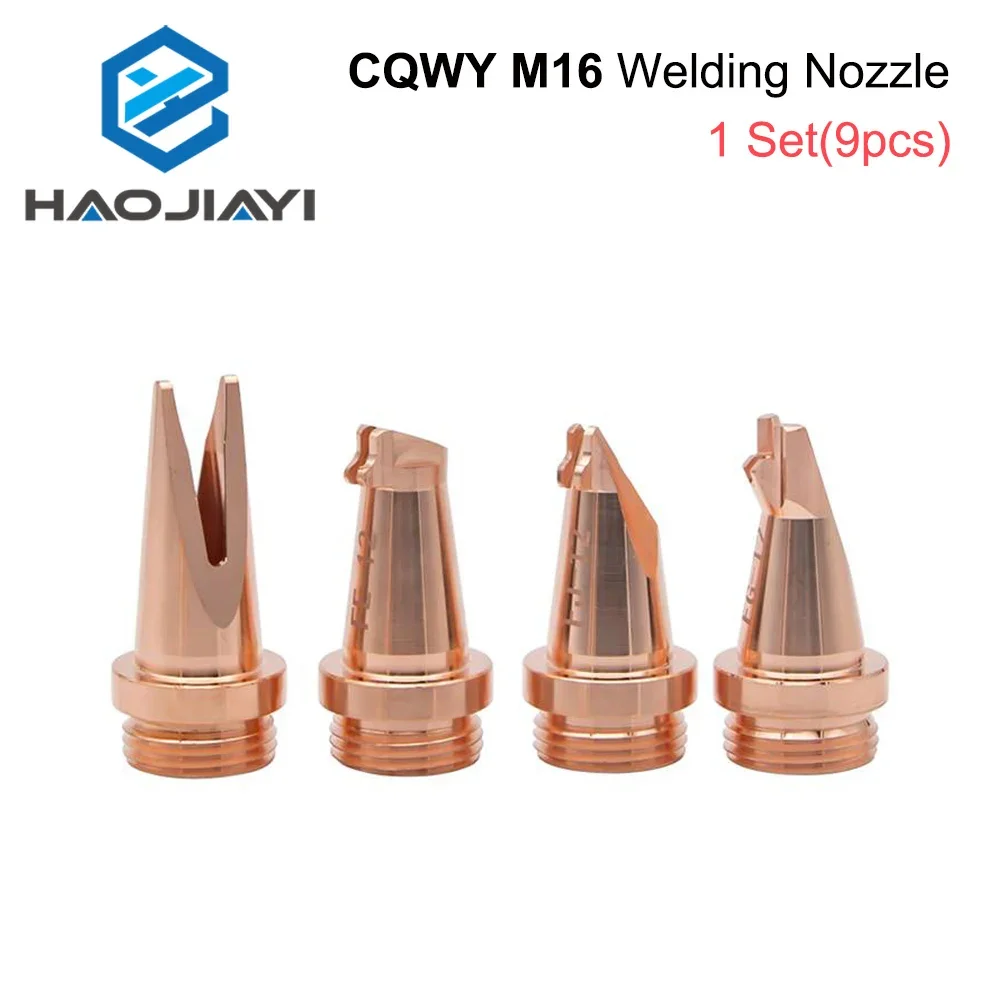 M16 Set Nozzle las, Kit konektor suku cadang mesin serat kepala WEIYE, senter tabung skala tetap untuk Las WSX CQWY