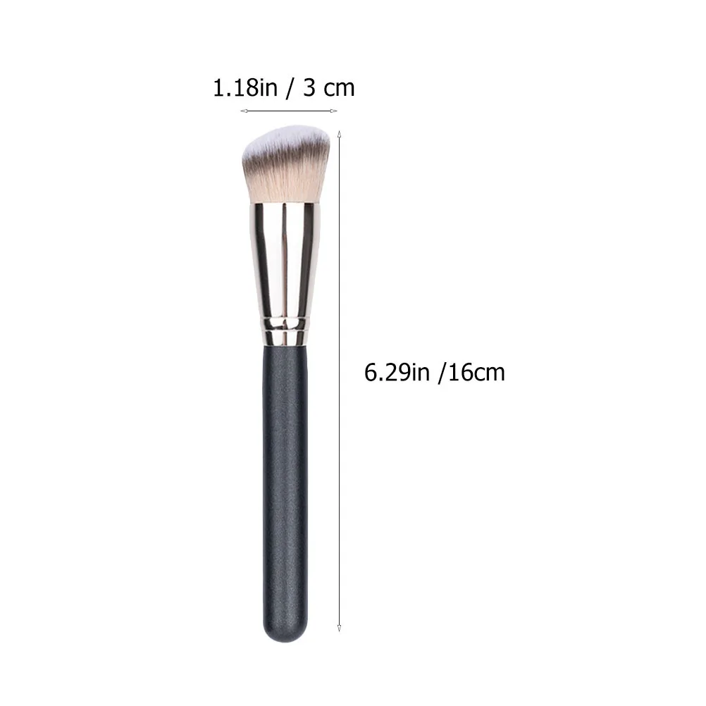 2 stuks Foundation Make-up Kwasten Ergonomische Vloeibare Crème Concealer Poeder Gezicht Blending Cosmetica Brush Tool voor Vrouwen Professional