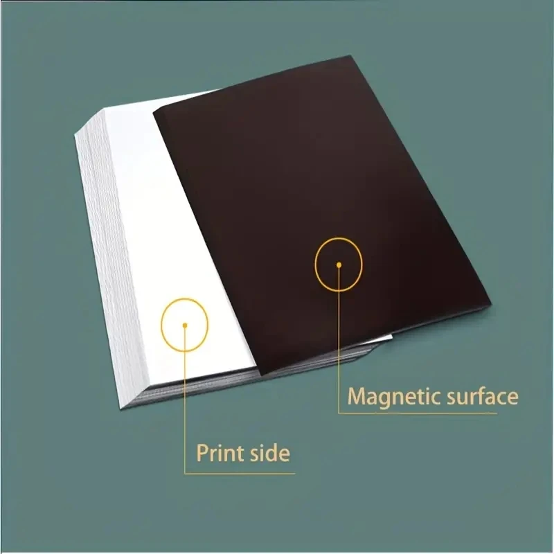 ESHANG 5Sheets Printable Magnetic sheets Non Adhesive A4 8.3 x 11.7 inches Thick Magnet Glossy Photo Paper for Inkjet Printers