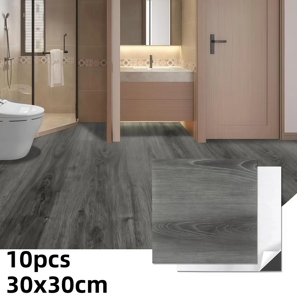 10pcs 30x30cm Peel and Stick Flooring ，Premium Vinyl, Self-Adhesive, Fade-Resistant, Ideal for Kitchen, Dining Room, Bedrooms