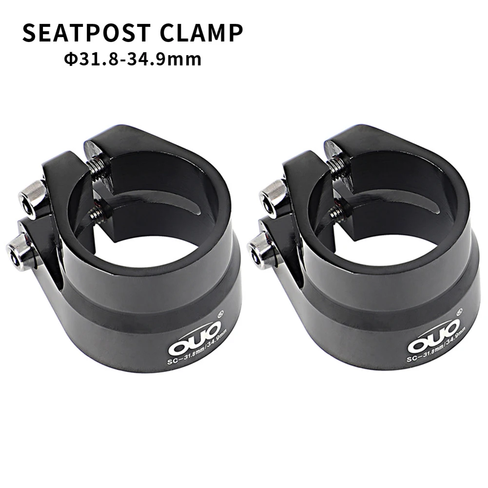 Bike Bicycle Seatpost Clamp 31.6mm 34.9mm Double Layer Aluminum Alloy Quick Release MTB Road Bike Seat Clamp Cycling Accessories