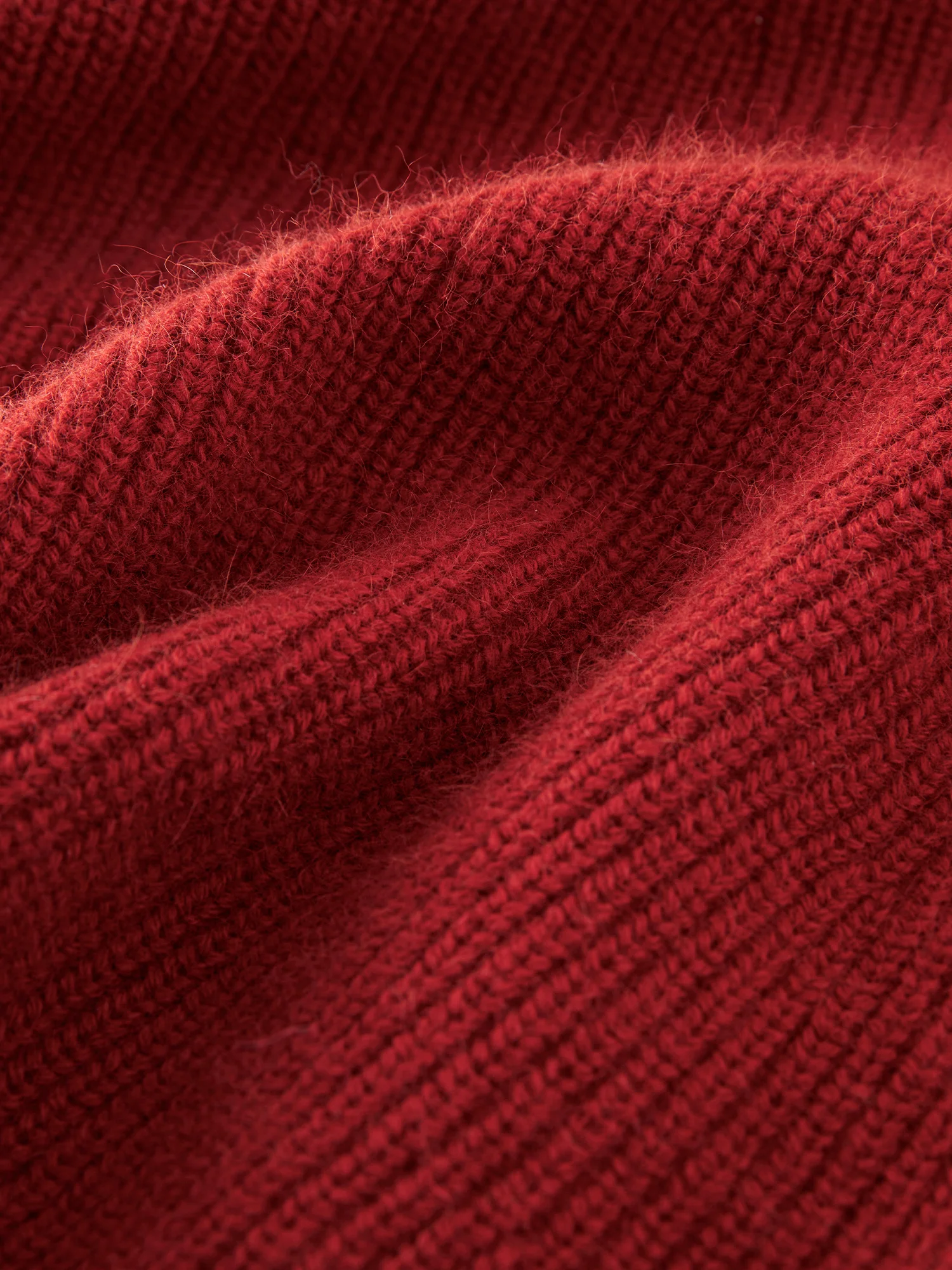 FSLE 8% Sheep Wool V-neck Red Elegant Sweet Style Knitted Dress For Women 2024 Winter New Design  Long Sleeves Dress 24FS14372