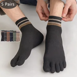 5 Paar Männer Zehen socken mit separaten Fingern Sport niedrig geschnittene Söckchen hochwertige Baumwolle Fünf-Finger-Socken Jungen 4 Jahreszeiten