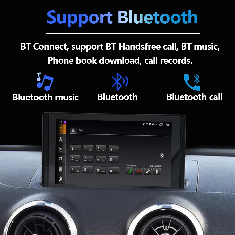 7 zoll Android Für Audi A3 2013 - 2018 Drahtlose Carplay Auto Radio Multimedia Player GPS Navigation WIFI Bluetooth DSP stereo Auto – Detail 7