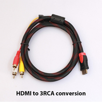 HDMI to 3RCA Cable 1.5m HDMI to Color Difference Cable HDMI to AV HD Cable