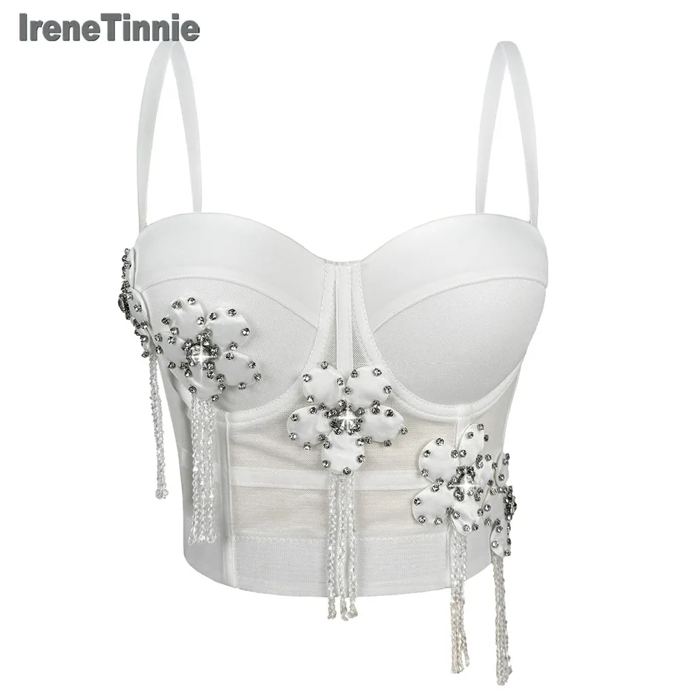 

IRENE TINNIE Ropa Mujer Укороченные топы y2k Одежда Корсет Майки и майки на бретельках для женщин 2000-х Haut Femme Винтажная одежда 2025