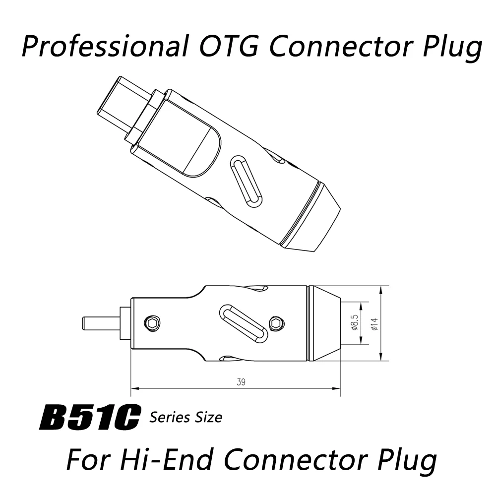 Monosaudio B51C Type C Type-C OTG USB3.1 High End USB Connector Type C Male Plug Welding Type USB-C
