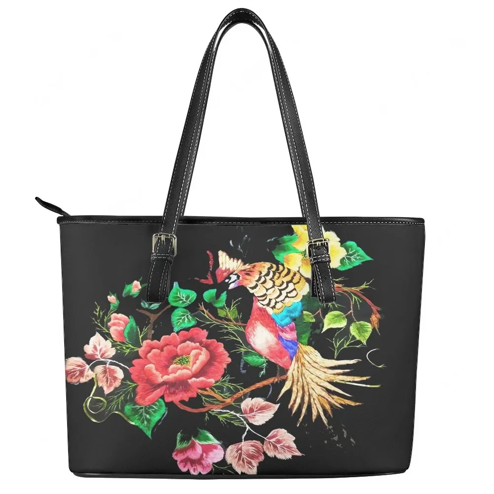 

Fashionable Ethnic Floral Prints Custom Handbag Womens Mens Tote Bag Shoulder Bag Business Leather Purse Travel Bag Gift