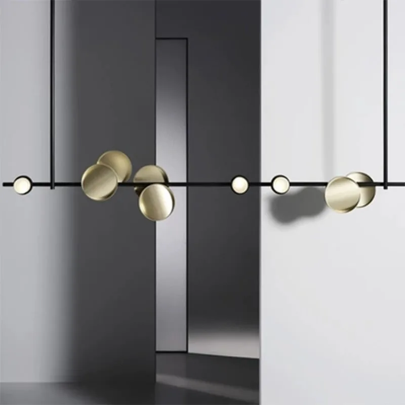 Modern Led Spotlight Pendant Light Gold Long Pole Dining Room Hanging Light Warm/Cold White Kitchen Suspension Lamp