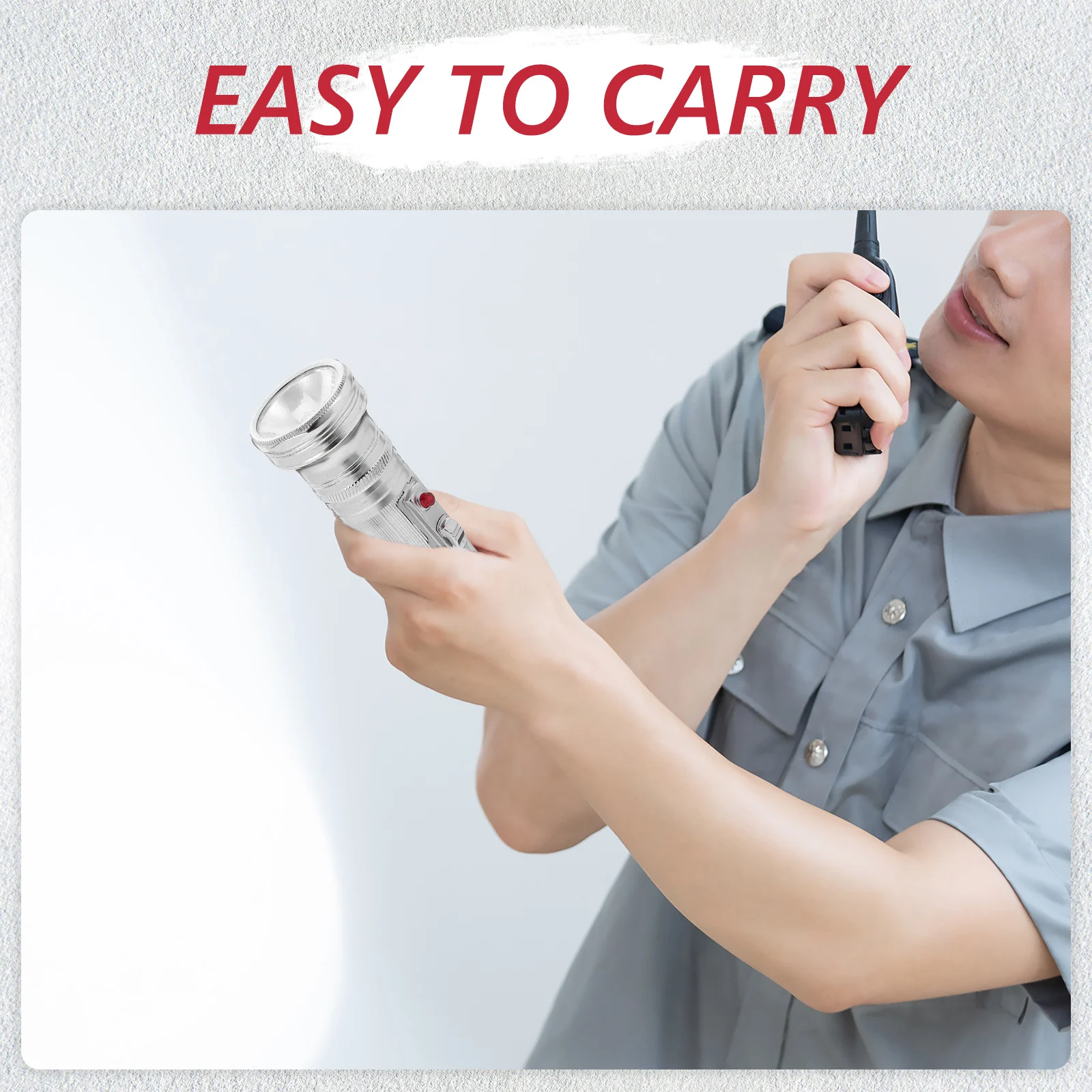 مصباح يدوي معدني قديم الطراز عتيق 80s شعلة محمولة باليد تعمل بشكل موثوق به غلاف معدني محمول ضوء القراءة الليلية #2