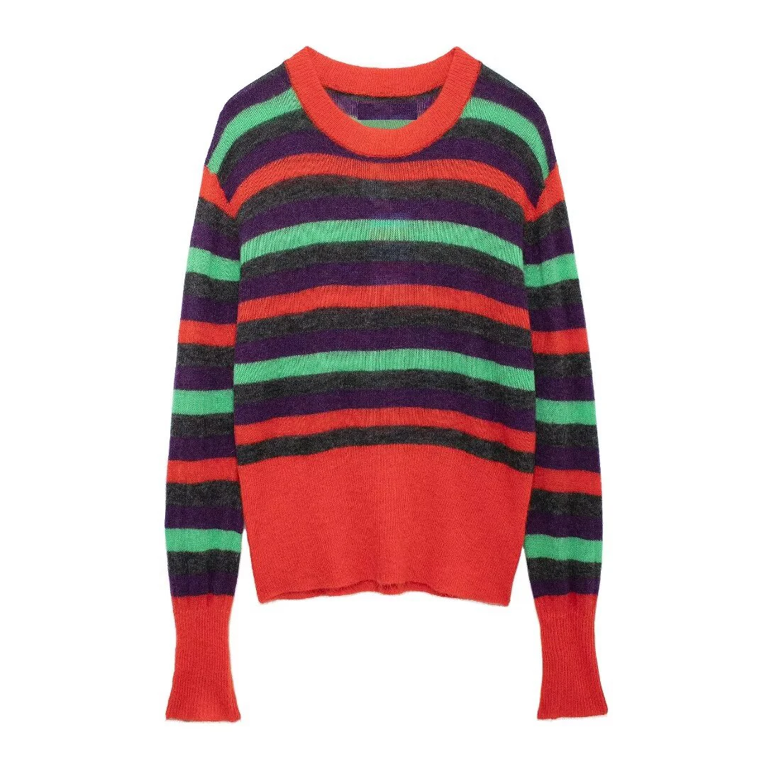 Tangada 2024 Autumn Winter Women Oversized Loose Knitted Sweater Jumper Female Pullovers 3h0901