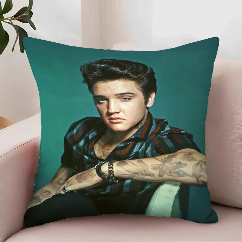 

Bed Pillowcases E-Elvis Presley Fan Gifts Pillow Covers Decorative Luxury Cushion Cover for Pillow Home Decor Pillowcase 45*45