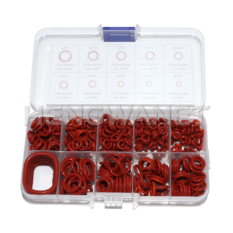 351Pcs Silicone O-Ring Seal Set Heat Resistant & Oil Resistant O-Ring Combo Pack for Automotive Repair and Water Pipe Sealing