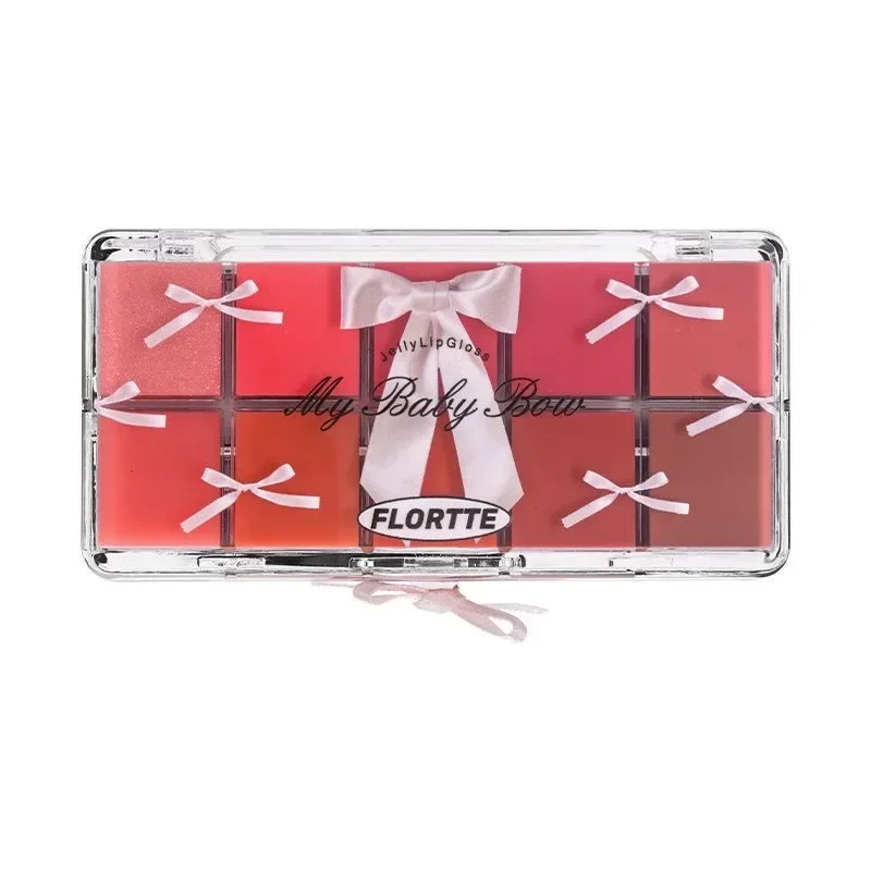 FLORTTE ペン プリンセス ジェリー リップグロス 10色 トーンリップ フローズンプレート レッドリップグレイズパレット