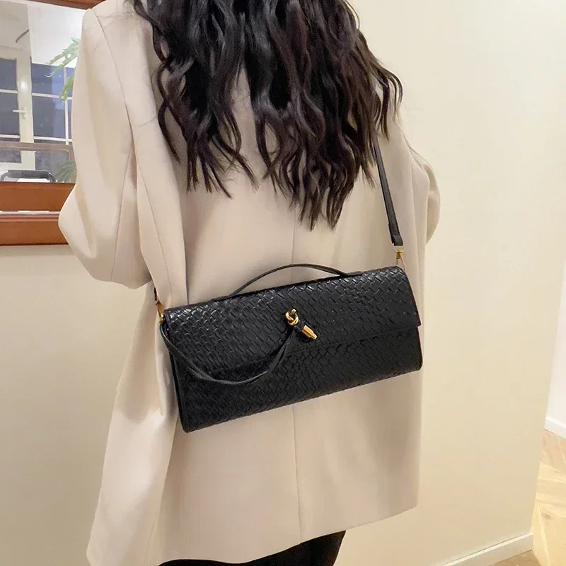 

High-End Vintage Designer Tote Bag - Elegant Crossbody Leather Purse For Women, Trendy Minimalist Commuter Bag With Letter Logo