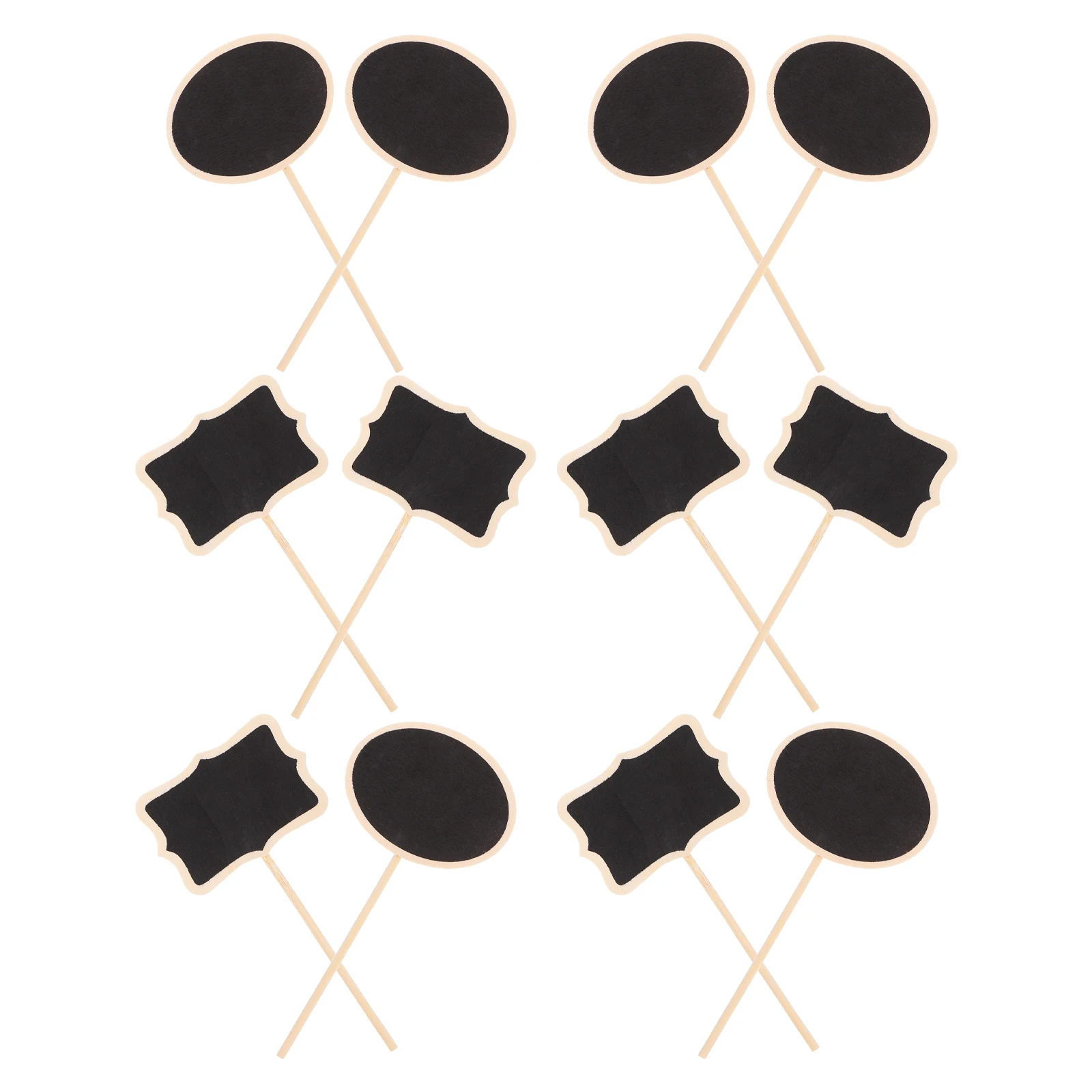 

20 Pcs Wooden Crafts Plants Chalkboard Tag Garden Markers Blackboard Succulent Stake Tags Plant Labels Flower Markers Garden