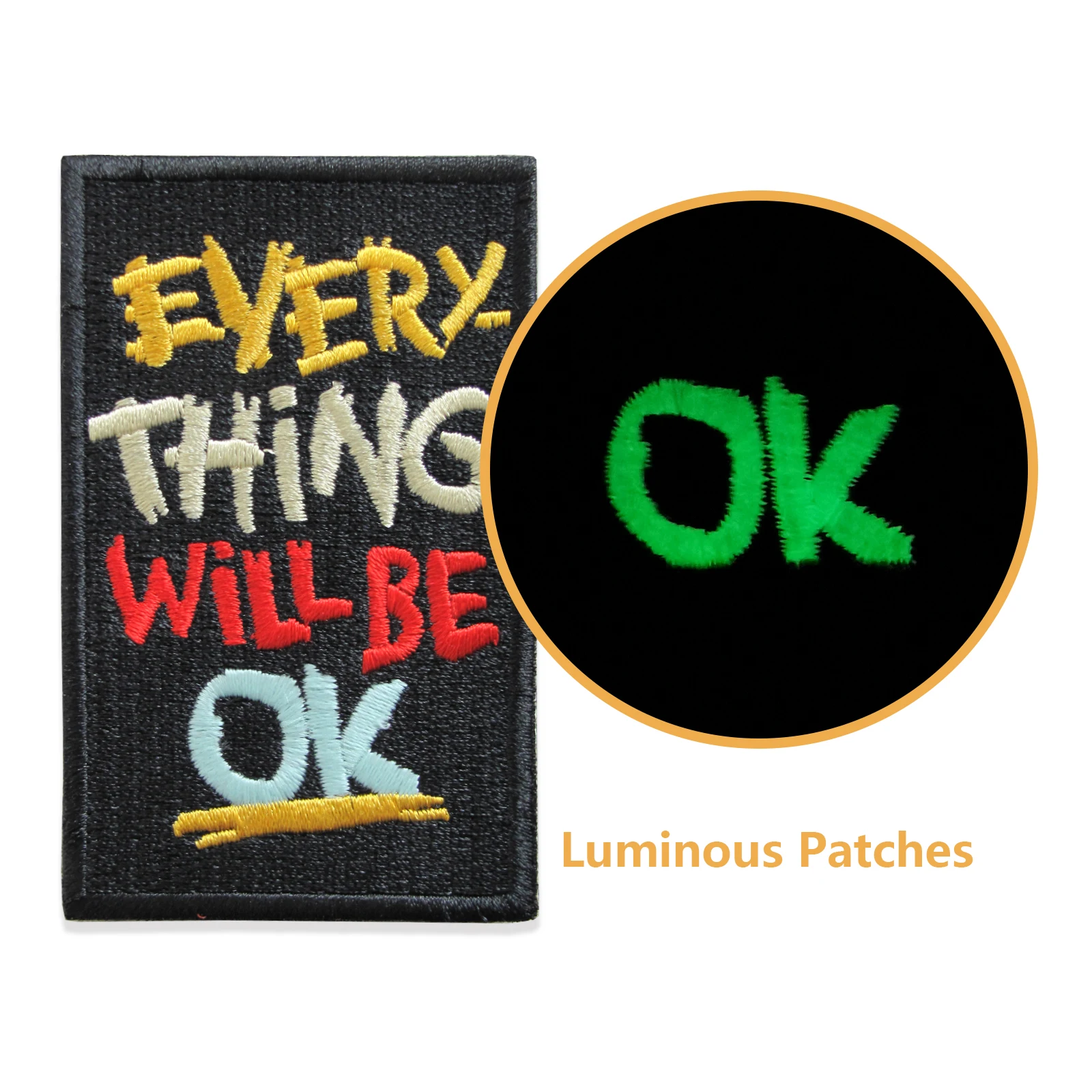 MAUHOSO Embroidered Patches,Morale Patch,Inspire Hook and Loop Tactical Backpack Decoration Arm Hat Patches