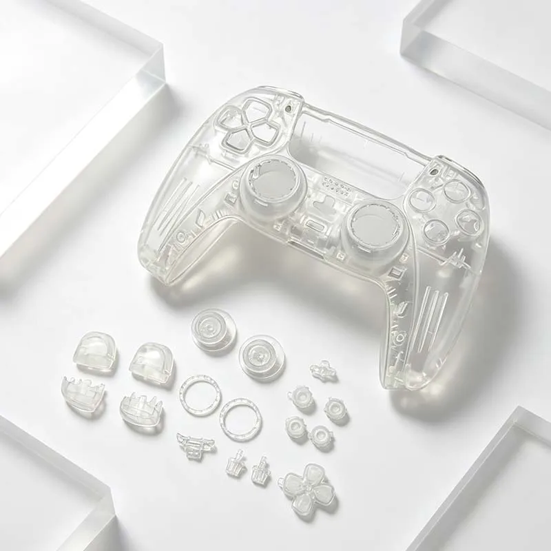 Transparentes DIY-Ersatzgehäuse, kompatibel mit PS5-Controller BDM-010 020 030, individuelle Abdeckung für Game-Modding