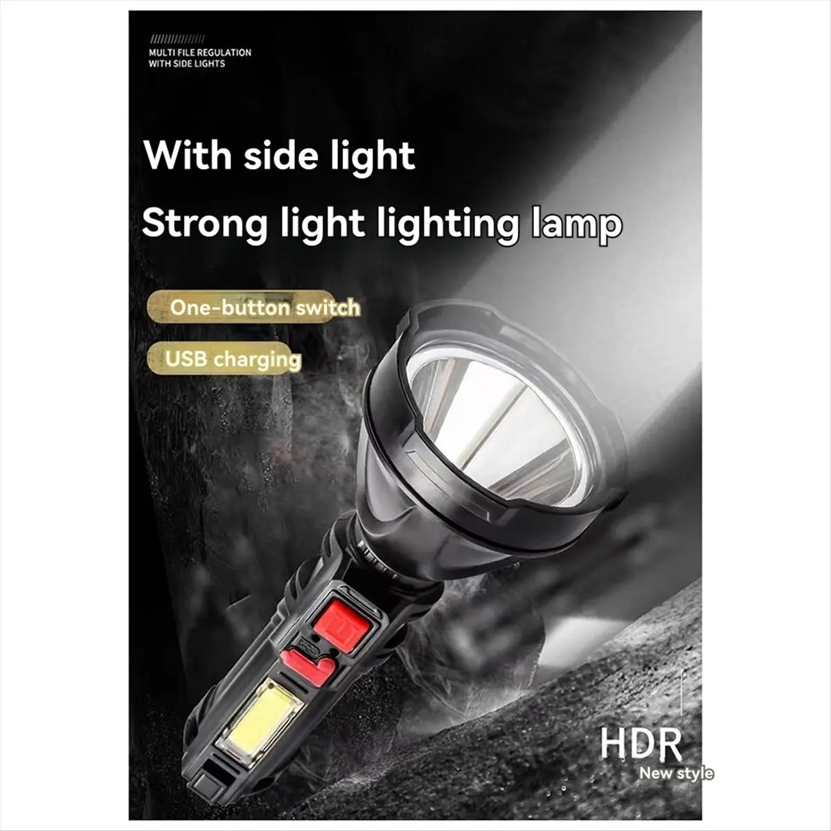 (AIMA) Ultra Bright LED Flashlight USB Rechargeable Mini COB Flashlights Outdoor Portable Pocket Light Camping Lamp