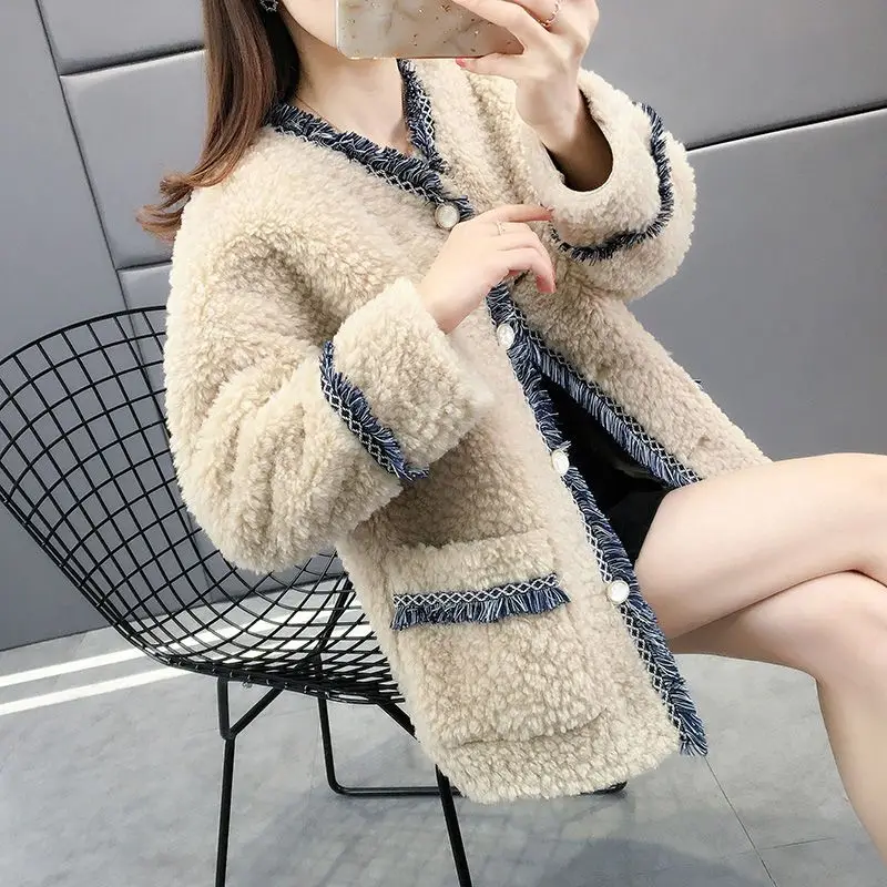 Women's Fashion Faux Fur Coat Hot Autumn Winter Women   Fluffy Jacket High Quality Loose Office Ladies ry Coats T961