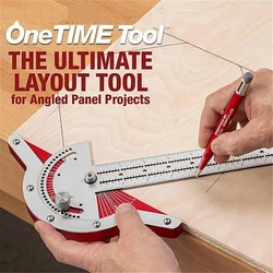 Stainless Steel Angle Ruler 0-70 Degrees Protractors Measuring Gauging Tools Woodworking Scale Edge Ruler Marking Tool