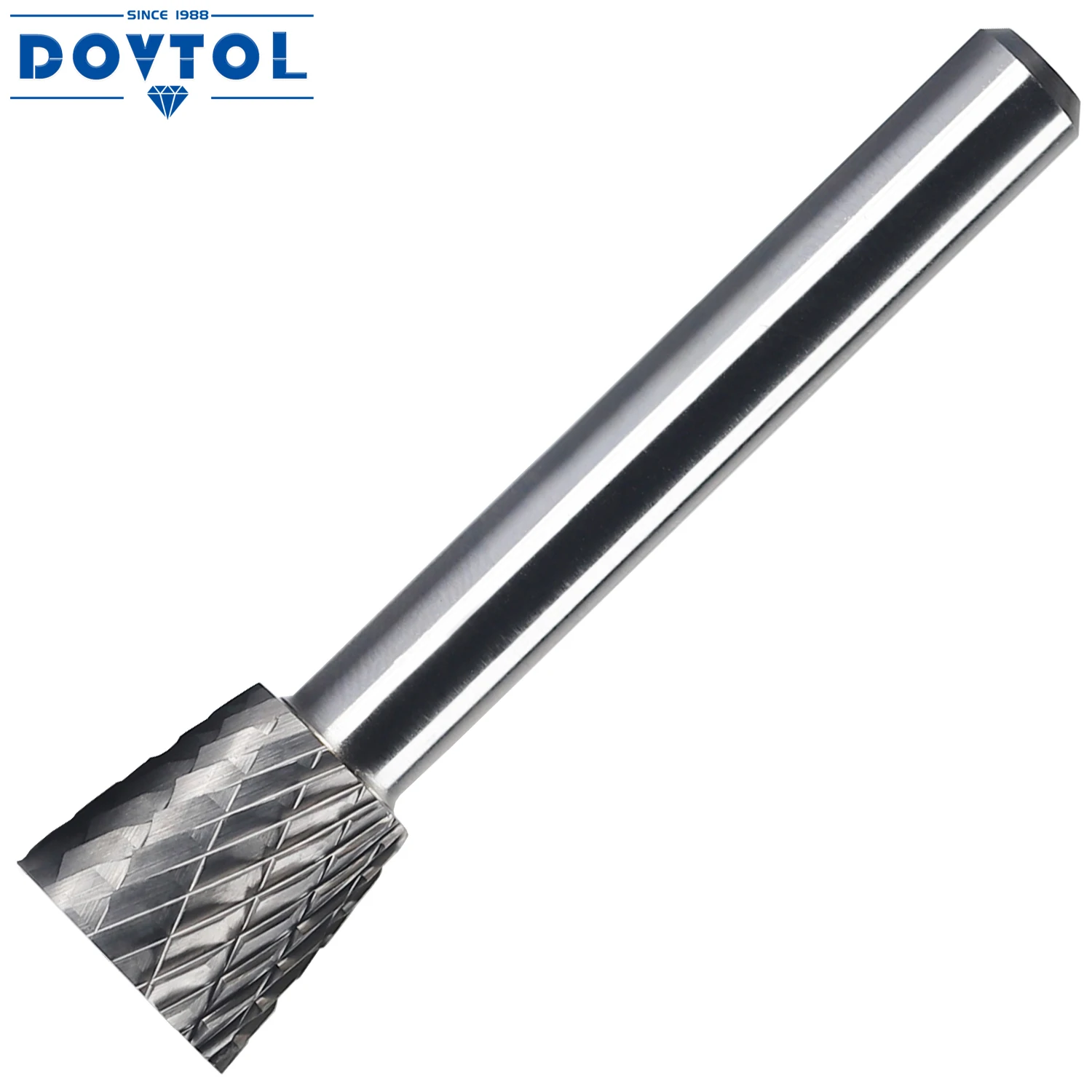 SN-4 Tungsten Carbide Burr Rotary File Inverted Cone Shape Double Cut with 1/4''Shank for Die Grinder Drill Bit