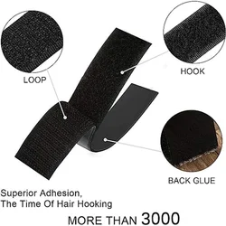 Reusable Nylon Sticker Tapes Extra Strong Self-Adhesive Double Sided Fastener Hook and Loop with Glue for DIY Craft Accessories